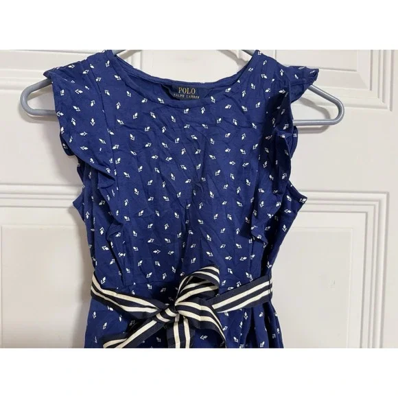 Polo Ralph Lauren Girl's Dress SZ Med 8-10 Sweet Twee Hampons Martha's Vineyard - Picture 7 of 9